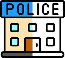 Police Station Vector Icon Design