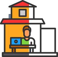 Work From Home Vector Icon Design