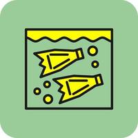 Fin Swimming Vector Icon Design