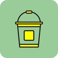 Bucket Vector Icon Design