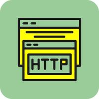 diseño de icono de vector de http