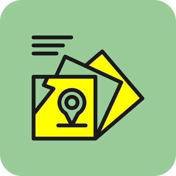 Map Pack Vector Icon Design