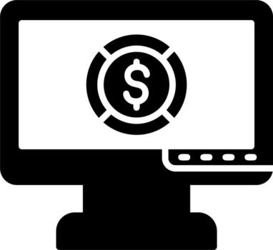 monitor de icono de vector