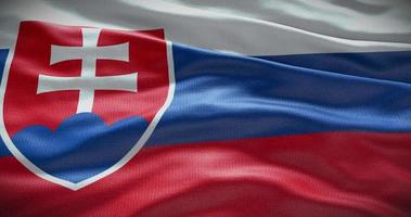 la slovaquie pays drapeau agitant arrière-plan, 4k toile de fond animation video