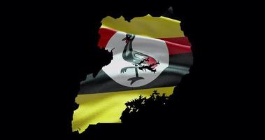 Uganda Land gestalten Alpha Kanal mov 4k Karte gestalten video