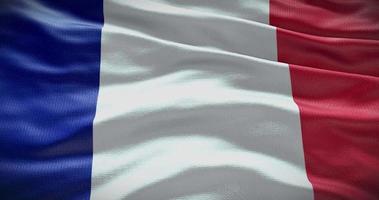 France pays drapeau agitant arrière-plan, 4k toile de fond animation video