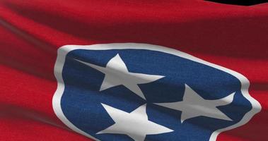 Tennessee state flag waving background. 4K backdrop video