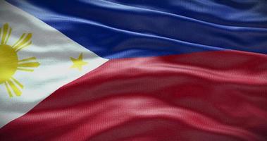 philippines pays drapeau agitant arrière-plan, 4k toile de fond animation video