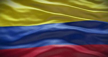 Colômbia país bandeira acenando fundo, 4k pano de fundo animação video