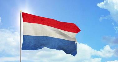 Nederland politiek en nieuws, nationaal vlag Aan lucht achtergrond beeldmateriaal video