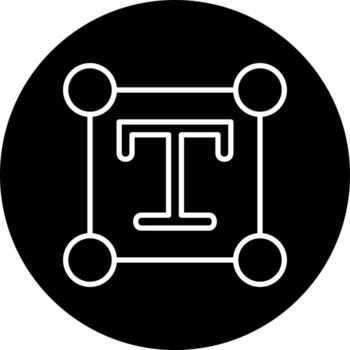 icono de vector de texto