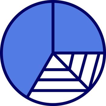 icono de vector de gráfico circular