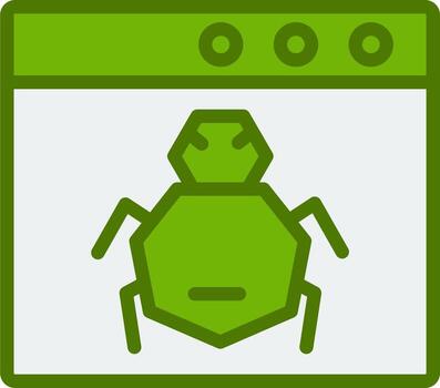 icono de vector de error del navegador