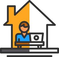 Work From Home Vector Icon Design