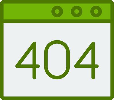 Browser Error 404 Vector Icon