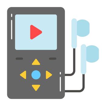 Vector design of music player in modern style, easy to use icon