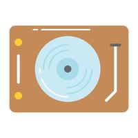 un increíble icono de vinilo jugador en moderno estilo vector