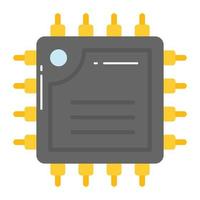 Cpu vector design in trendy style, easy to use icon