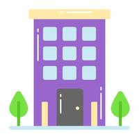 Modern vector of office building, editable icon easy to customize