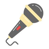 Modern vector design of microphone in editable style, singing mic