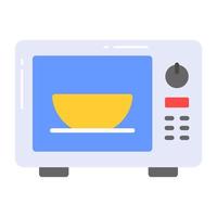 Well designed icon of microwave oven in trendy style, easy to use vector