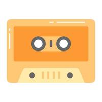 An icon of cassette in modern style, multimedia device vector