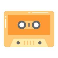 un icono de casete en moderno estilo, multimedia dispositivo vector