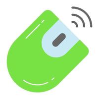 Wireless mouse vector design in trendy style, computer accessory icon