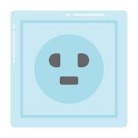 Modern vector design of socket, electrical equipment icon