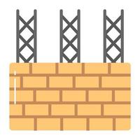 Under construction building vector design in modern style, premium icon