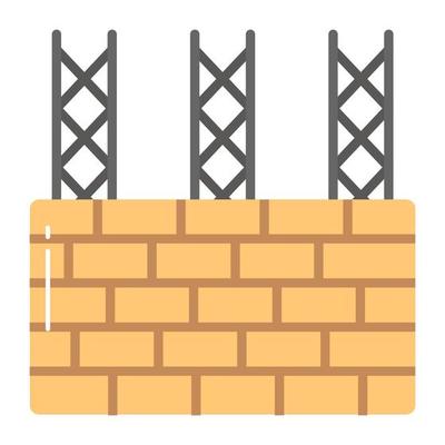 Under construction building vector design in modern style, premium icon