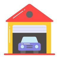 Beautiful designed vector of car garage, building of goods storage