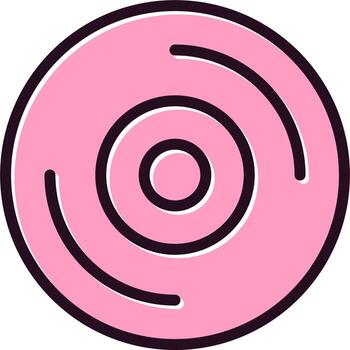 icono de vector de disco compacto
