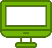 icono de vector de pantalla de monitor