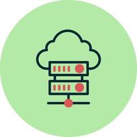 icono de vector de servidor de nube