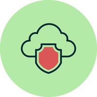 Cloud Security Vector Icon