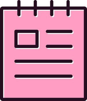 icono de vector de bloc de notas