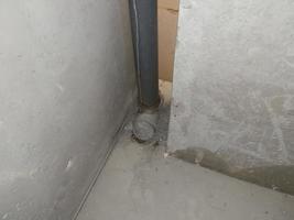 Installation of plumbing in a new apartment photo