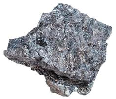 pedazo de magnetita mineral aislado en blanco foto