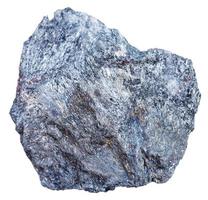 antimonio mineral rock estibina, antimonita aislado foto