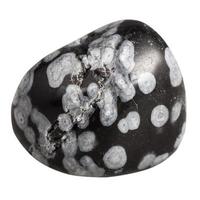 tumbling snowflake obsidian mineral gem stone photo