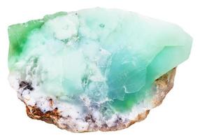 Chrysoprase gemstone isolated on white photo