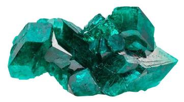 druse of emerald-green crystals of dioptase photo