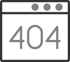 Browser Error 404 Vector Icon