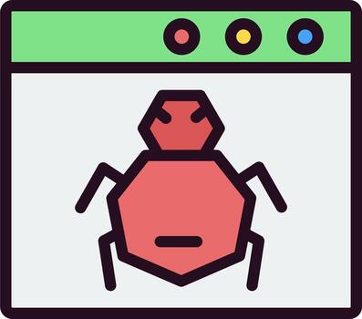 Browser Bug Vector Icon