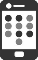 Mobile Pattern Lock Vector Icon