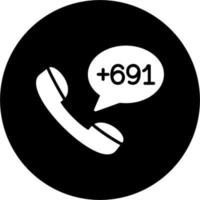 Micronesia Dial code Vector Icon