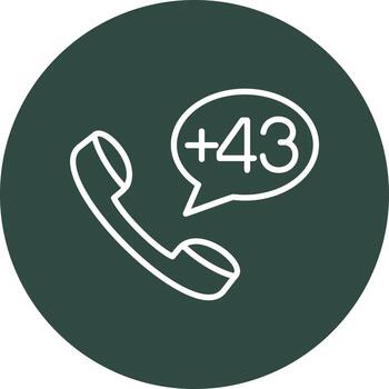 Austria Dial code Vector Icon