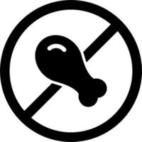 No Chicken Vector Icon