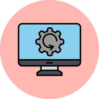 icono de vector de procesamiento de datos